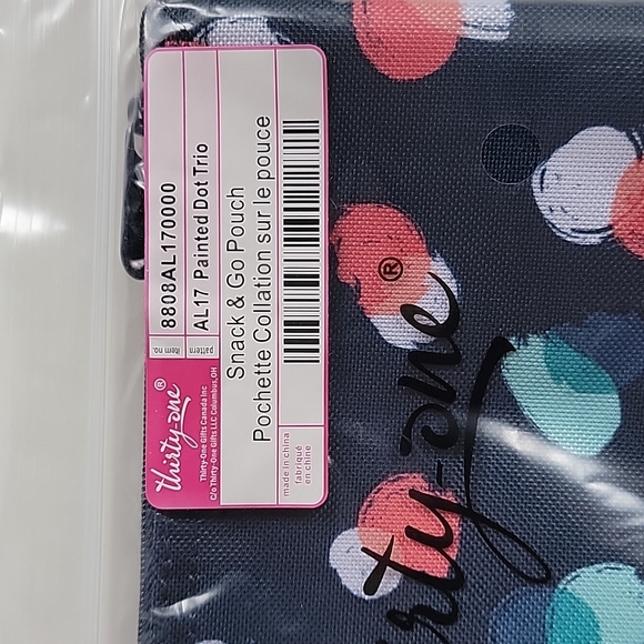 Thirty-one Snack & Go Pouch - Painted Dot Trio - Picture 6 of 6